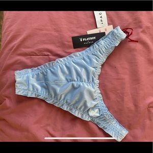 NWT Pacsun Velvet Velour Playboy Love Bikini Bottoms